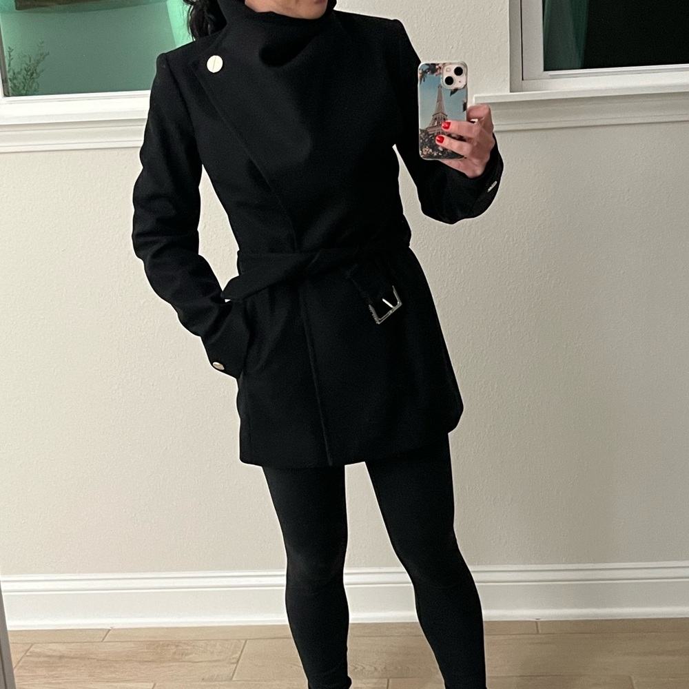 Ted Baker Black Belted Coat